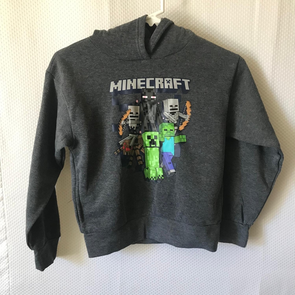 MAD Engine Gray Minecraft Hoodie for Kids